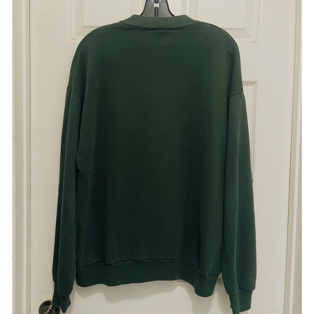 Vintage Teddy Bear Crew Neck Sweatshirt Jerzees - Dark Forest Green - Women’s XL - Picture 3 of 6